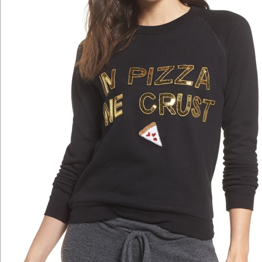 Bow & Drape In Pizza We Crust Sweatshirt